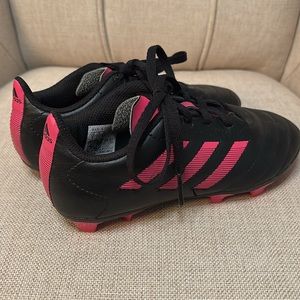 Adidas Black and Pink Soccer Cleats